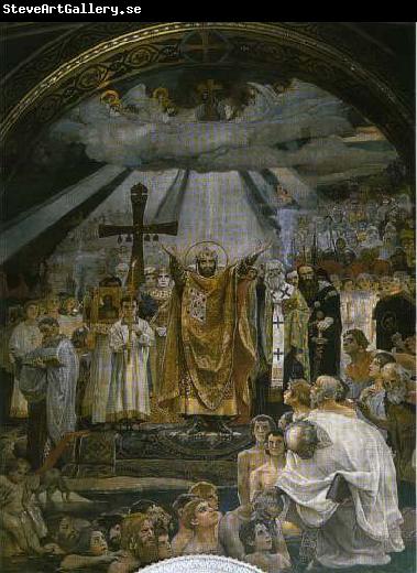 Viktor Vasnetsov The Baptism of Kievans.